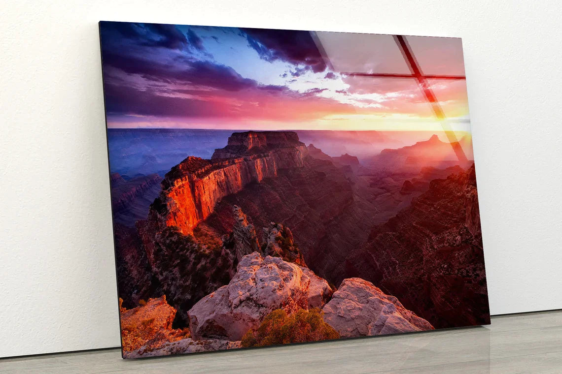 Mountain Sunset Scenery UV Direct Aluminum Print Australian Made Quality