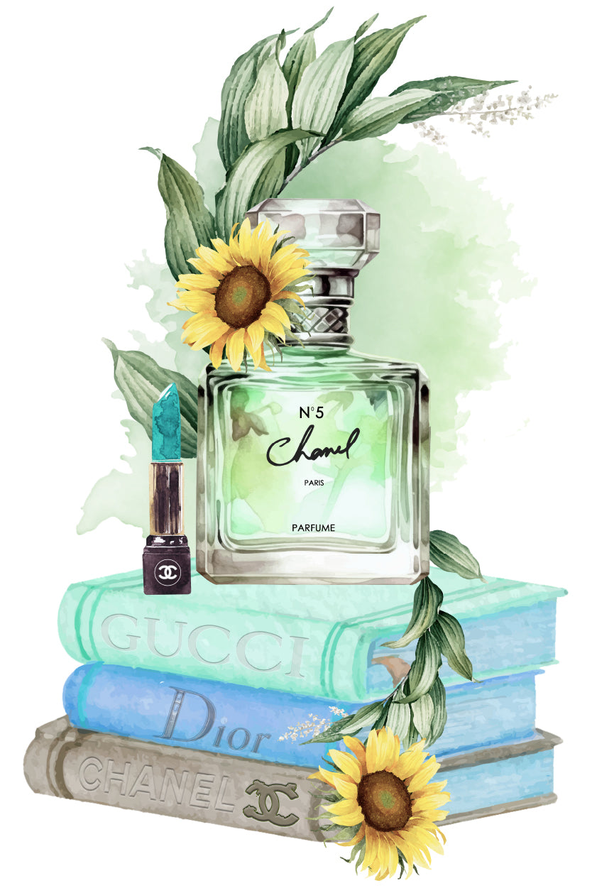 Sunflower Green Colored Perfume Print 100% Australian Made