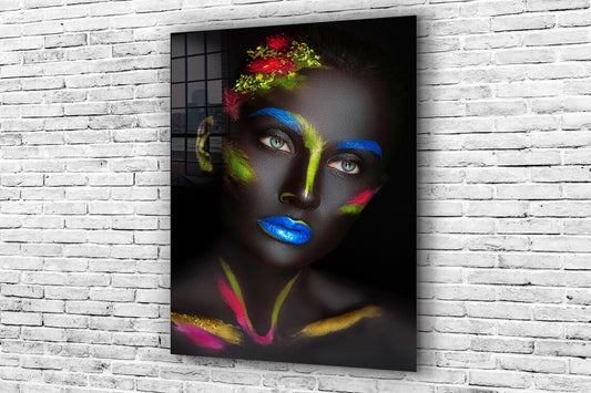 Colorful Woman Abstract UV Direct Aluminum Print Australian Made Quality