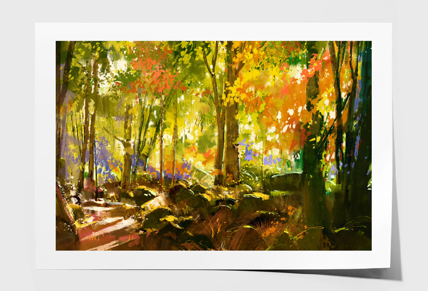 Bright Forest, Beautiful Nature In Spring Oil Painting Wall Art Limited Edition High Quality Print Unframed Roll Canvas None