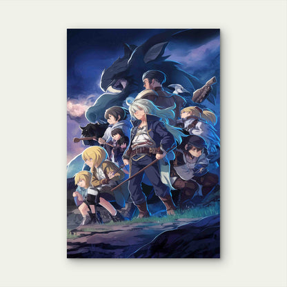 Warriors Clashing Anime Battles 60x90cm Metal Print Ready to Hang