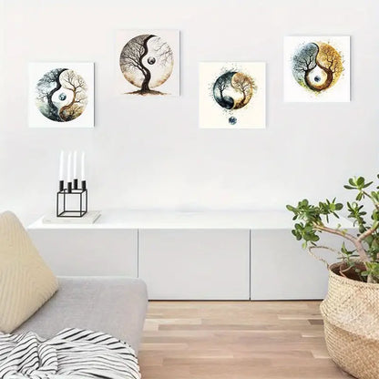 4pcs Tree of Life Canvas Art TL  Wall Art Canvas Framed