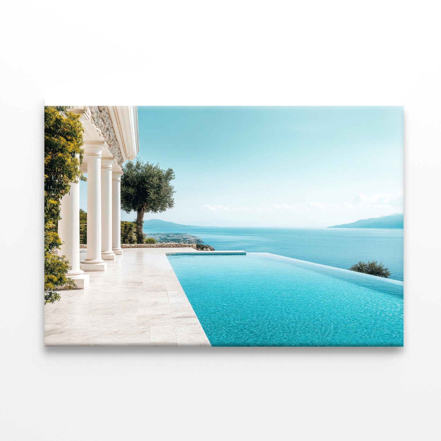 A Beautiful Pool with a View of the Ocean Print 100% Australian Made