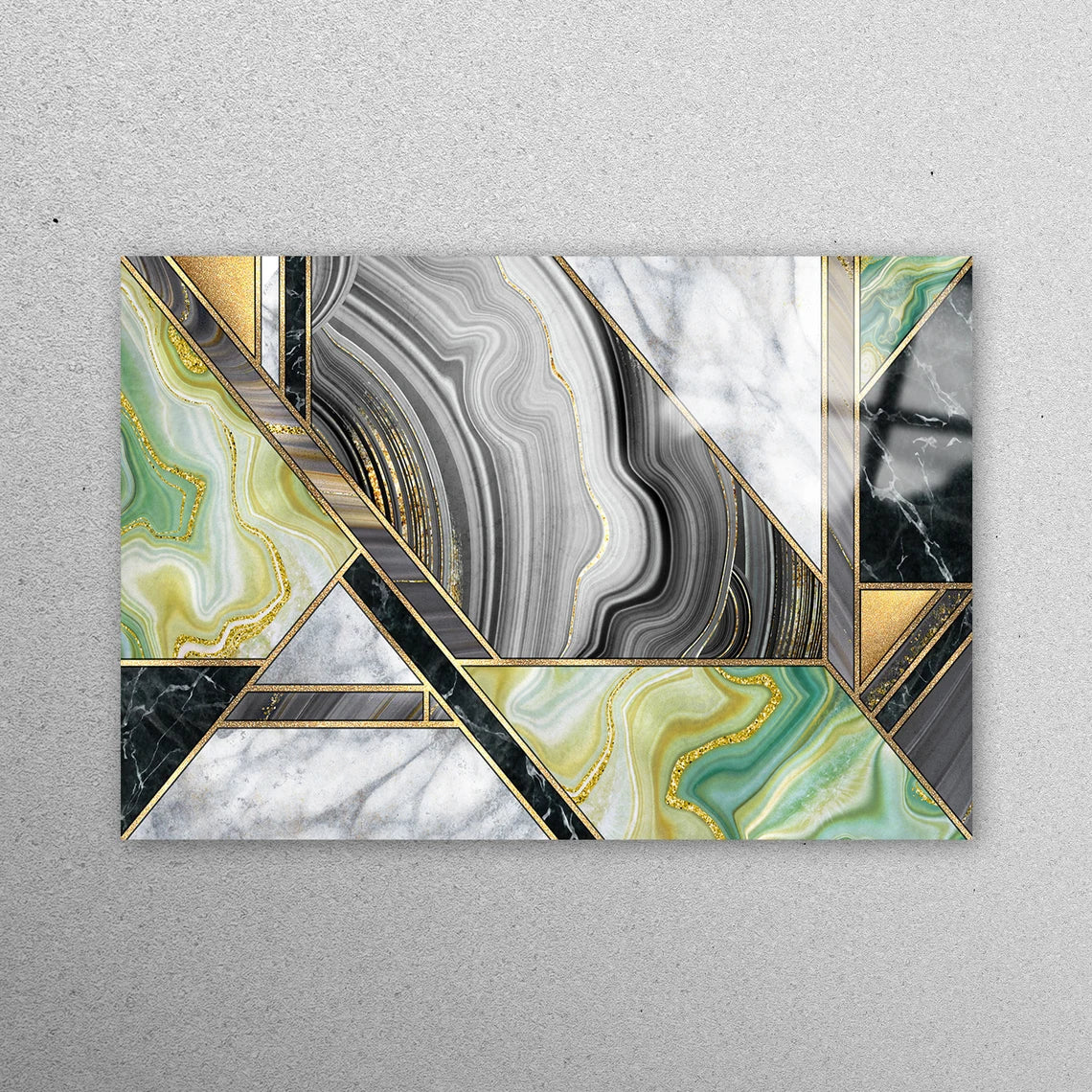 Abstract Modern Shimmery Acrylic Glass Print Tempered Glass Wall Art 100% Made in Australia Ready to Hang