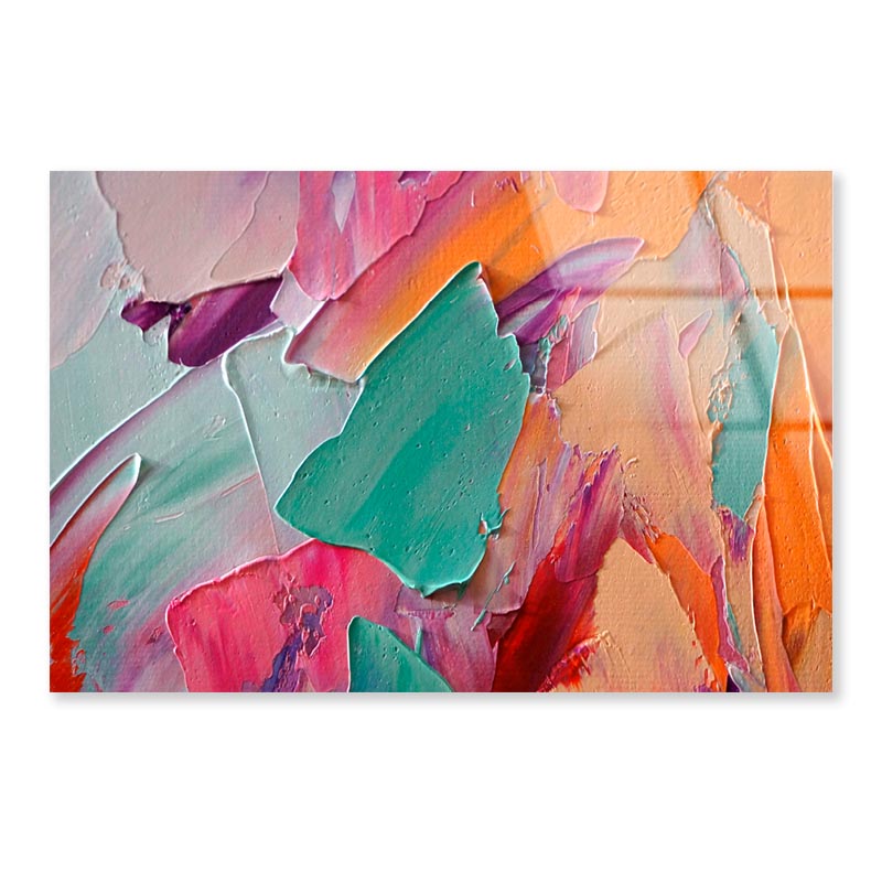 Multicolored Abstract Art Acrylic Glass Print Tempered Glass Wall Art 100% Made in Australia Ready to Hang