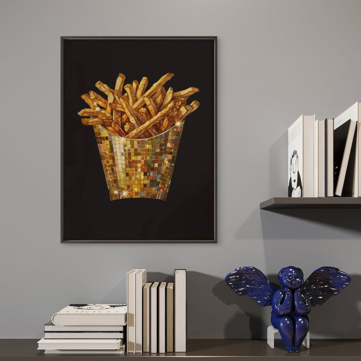 Retro French Fries Stylish Light Ball Painting Fashion Home Decor Premium Quality Poster Print Choose Your Sizes