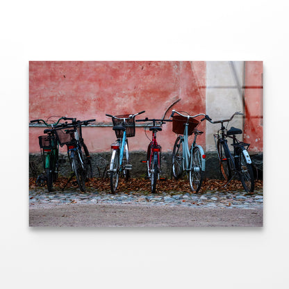 Parked Vintage Helsinki Bicycle Acrylic Glass Print Tempered Glass Wall Art 100% Made in Australia Ready to Hang