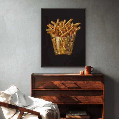 Retro French Fries Stylish Light Ball Painting Fashion Home Decor Premium Quality Poster Print Choose Your Sizes