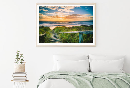 Beautiful View of a Beach at Sunset in Christchurch, New Zealand Home Decor Premium Quality Poster Print Choose Your Sizes