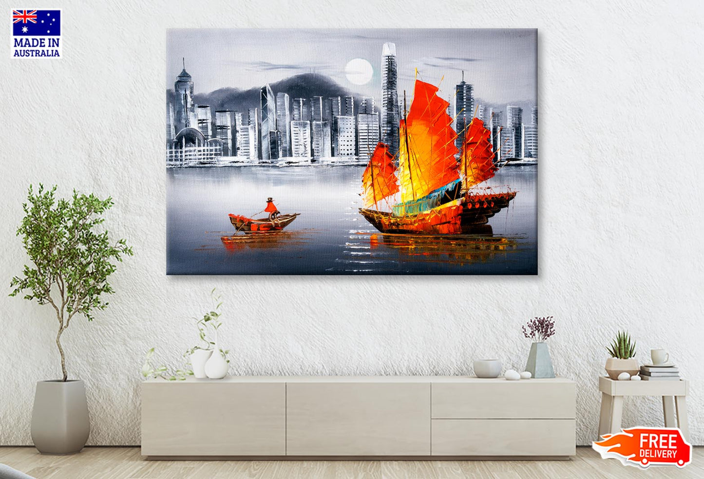 Victoria Harbor, Hong Kong Wall Art Decor 100% Australian Made