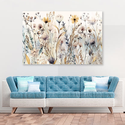 Group of Flowers in a Garden Acrylic Glass Print Tempered Glass Wall Art 100% Made in Australia Ready to Hang