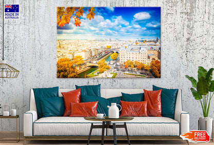 Skyline of Paris city France Print 100% Australian Made