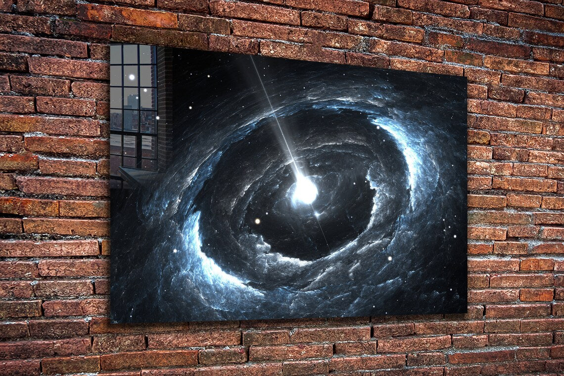 Black Hole Abstract UV Direct Aluminum Print Australian Made Quality