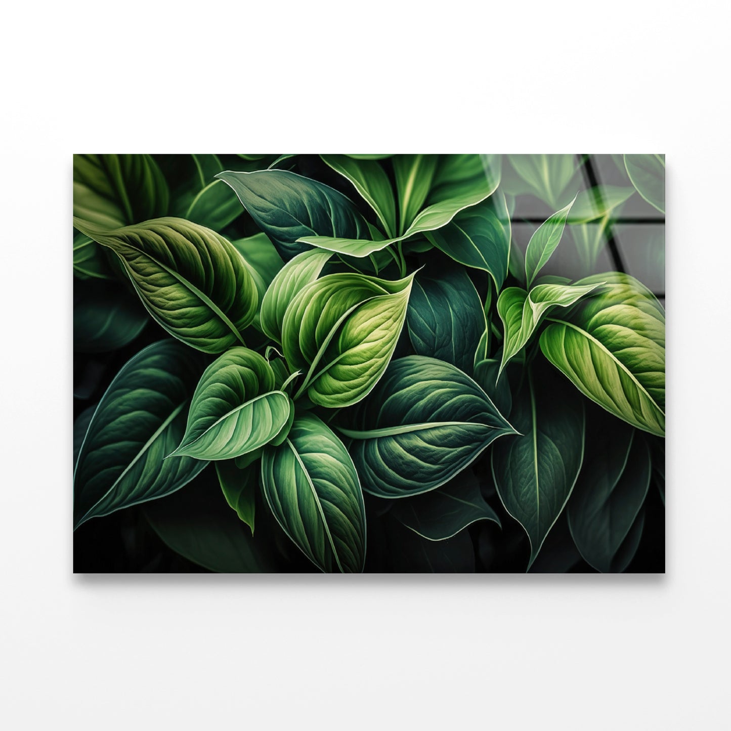 Green Leaves Close up Acrylic Glass Print Tempered Glass Wall Art 100% Made in Australia Ready to Hang