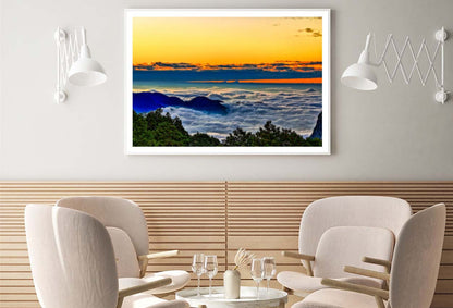 Mountain Scenery at Sunset View Alishan Chiayi Taiwan Home Decor Premium Quality Poster Print Choose Your Sizes