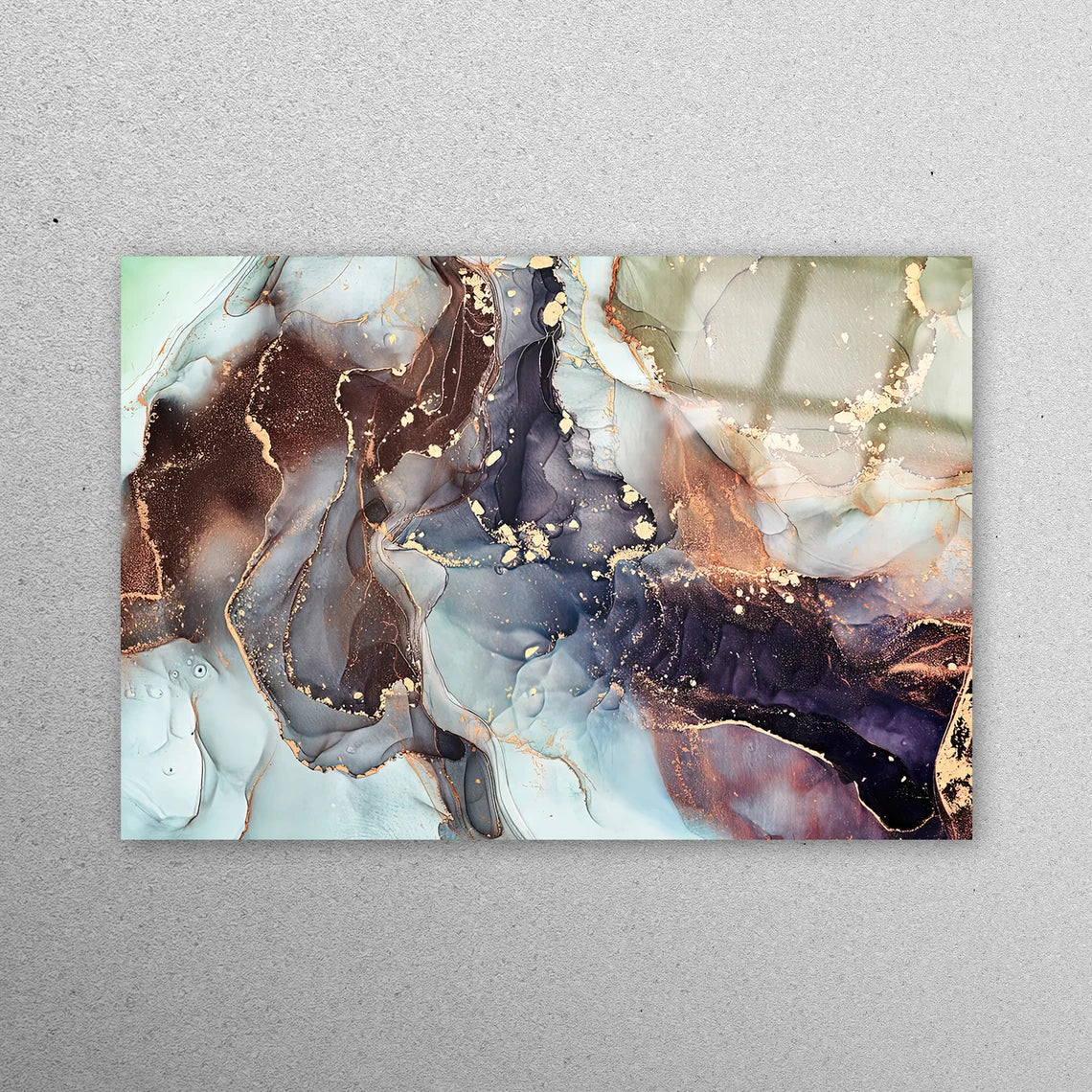 Abstract Shimmery Acrylic Glass Print Tempered Glass Wall Art 100% Made in Australia Ready to Hang