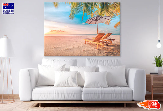 Beach Hut & Sea Sky View Photograph 90x60cm Print 100% Australian Made