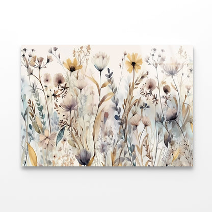 Group of Flowers in a Garden Acrylic Glass Print Tempered Glass Wall Art 100% Made in Australia Ready to Hang