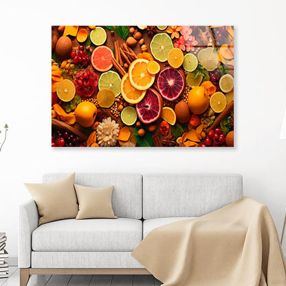 Lots Of Dried Fruit  Acrylic Glass Print Tempered Glass Wall Art 100% Made in Australia Ready to Hang