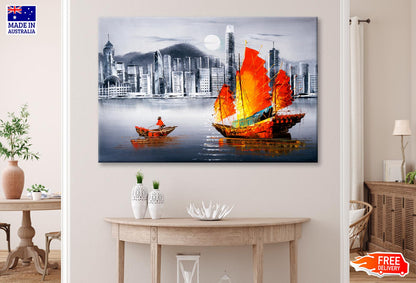 Victoria Harbor, Hong Kong Wall Art Decor 100% Australian Made