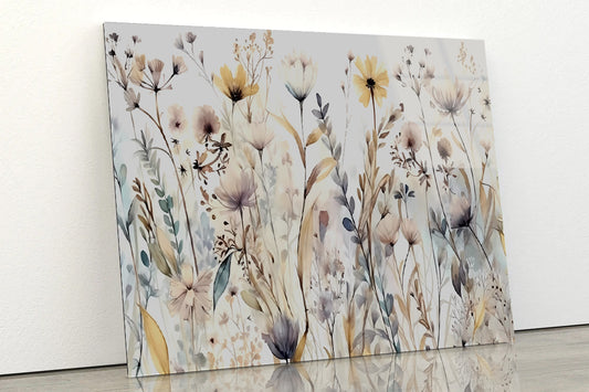 Group of Flowers in a Garden Acrylic Glass Print Tempered Glass Wall Art 100% Made in Australia Ready to Hang