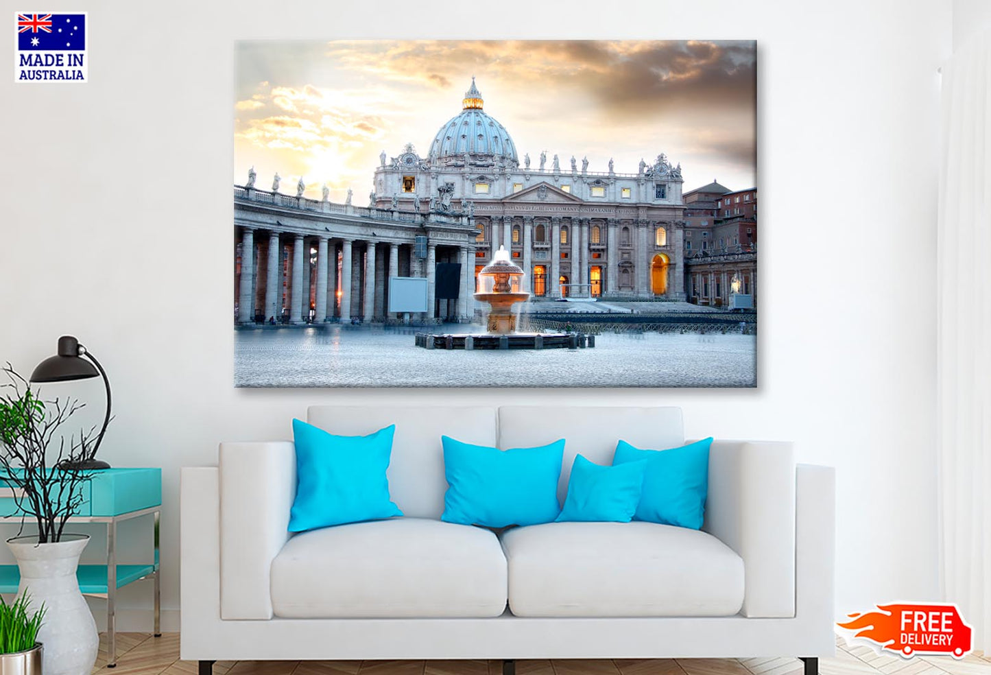 Basilica Di San Pietro, Vatican, Rome, Italy Wall Art Decor 100% Australian Made