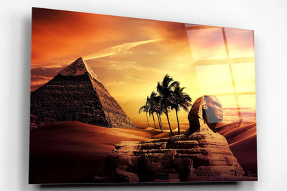 Pyramids And Sphinx Acrylic Glass Print Tempered Glass Wall Art 100% Made in Australia Ready to Hang