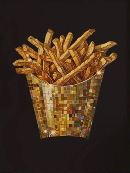 Retro French Fries Stylish Light Ball Painting Fashion Home Decor Premium Quality Poster Print Choose Your Sizes