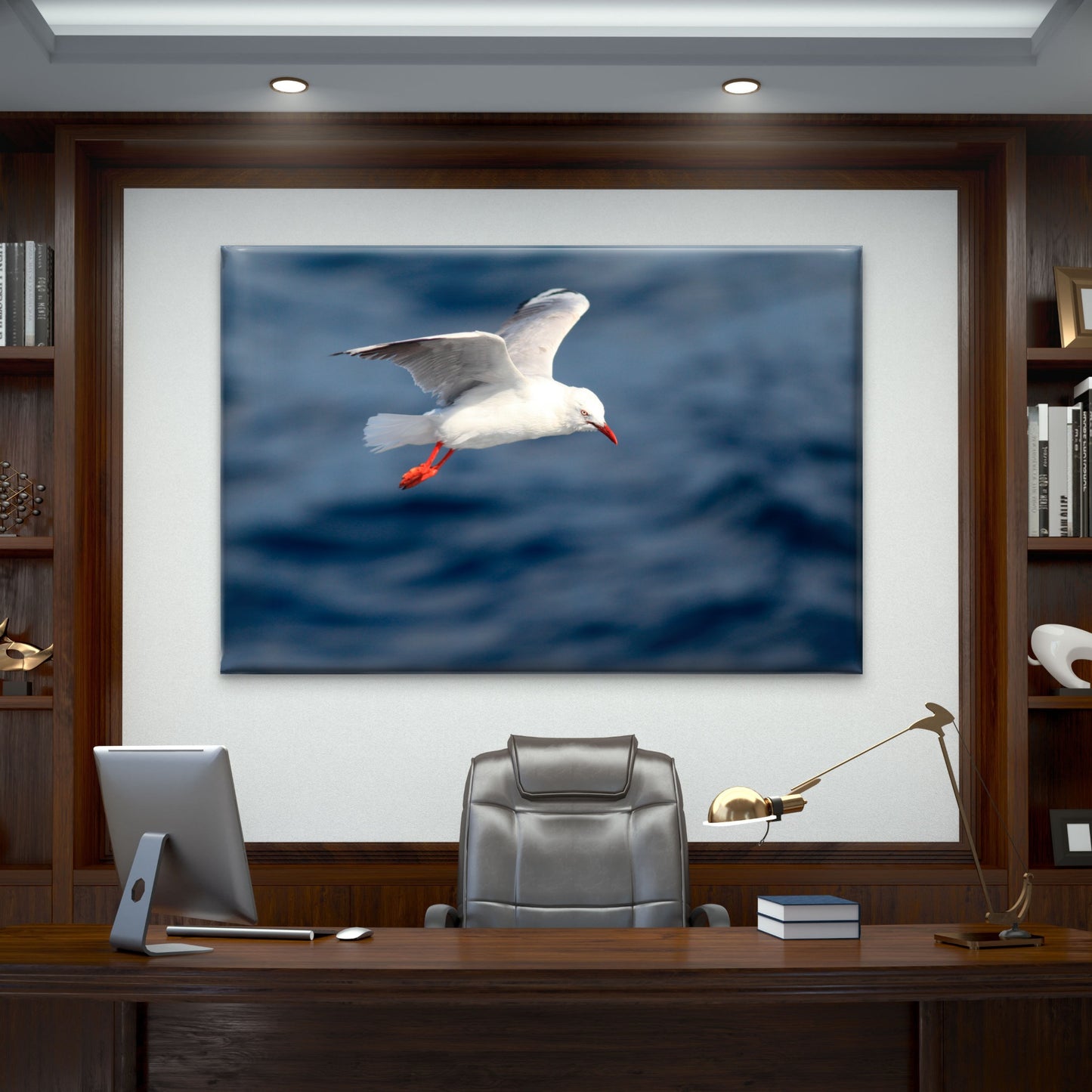 Australian Silver Gull Bird Flying Wall Art Decor 100% Australian Made