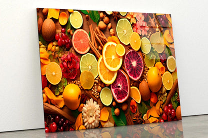 Lots Of Dried Fruit  Acrylic Glass Print Tempered Glass Wall Art 100% Made in Australia Ready to Hang