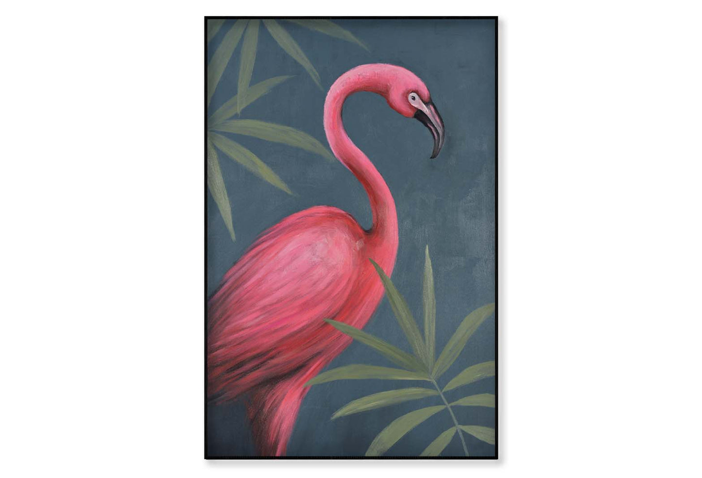 A Flamingo, Animal, Water Plant, Red Wall Art Limited Edition High Quality Print