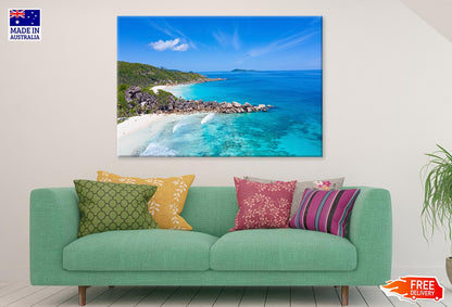 Grand Anse Beach On Island Print 100% Australian Made