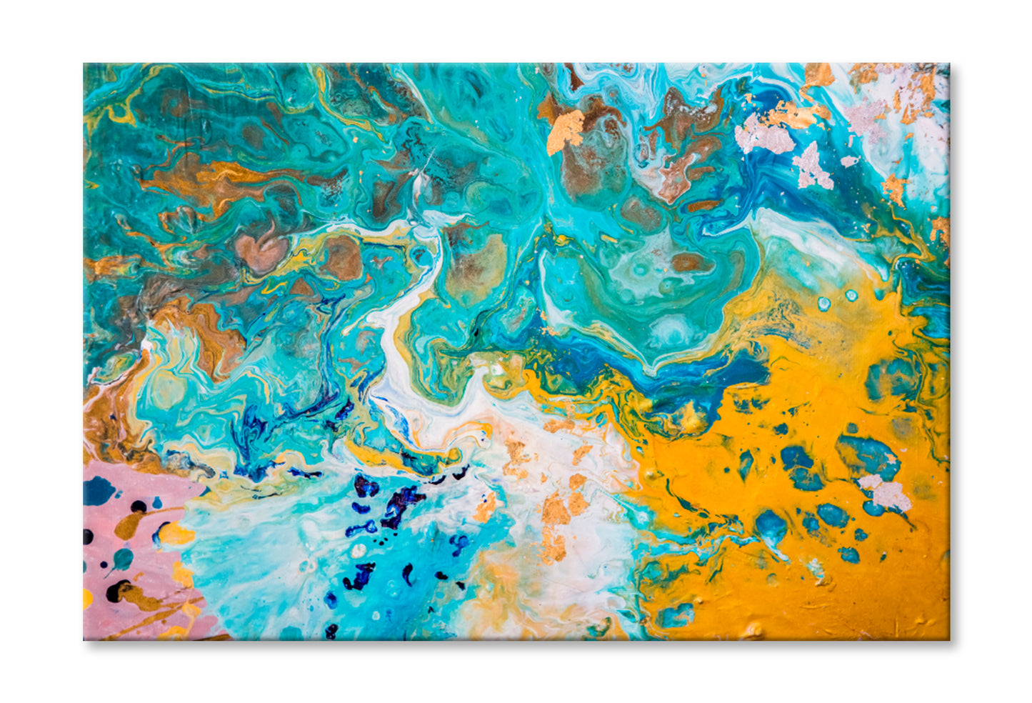 Fluid Abstact Artworks Wall Art Limited Edition High Quality Print Stretched Canvas None