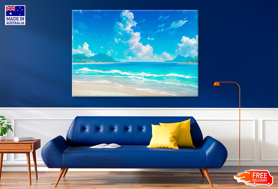 Beach Paradise Tropical Sands Sea Print 100% Australian Made