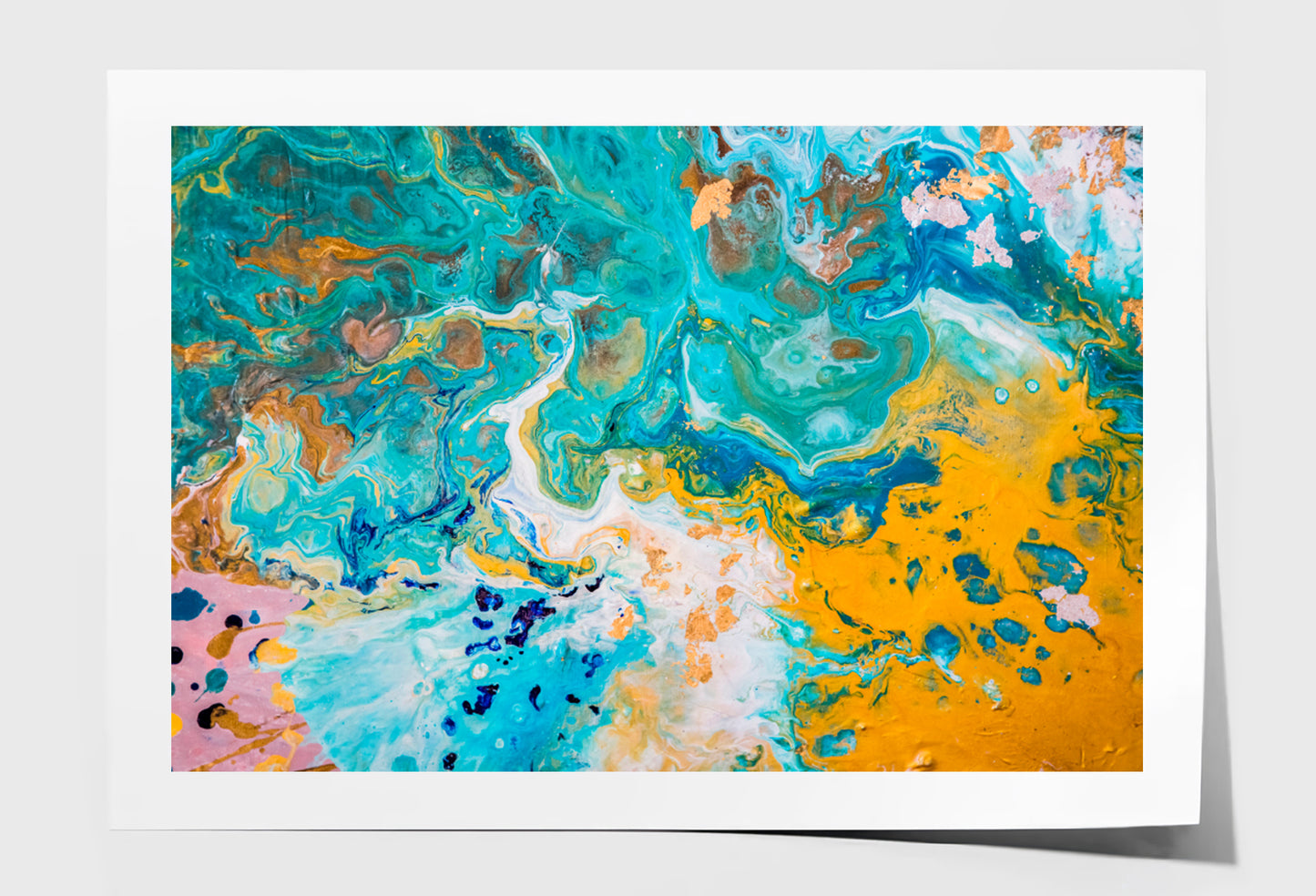 Fluid Abstact Artworks Wall Art Limited Edition High Quality Print Unframed Roll Canvas None