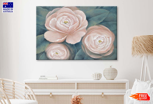 Pink Flowers, Modern Style Wall Art Limited Edition High Quality Print