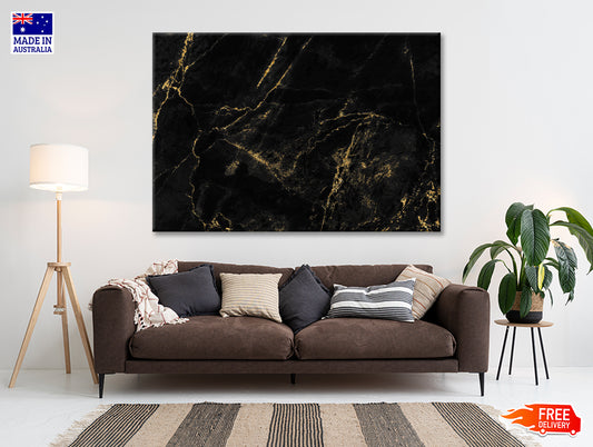 Black And Gold Marble Texture Print 100% Australian Made