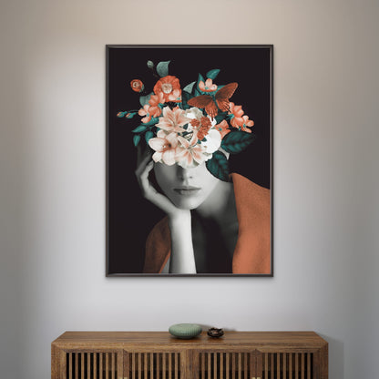 Surreal Flower Face Woman Fashion Home Decor Premium Quality Poster Print Choose Your Sizes - Bella Home Decor