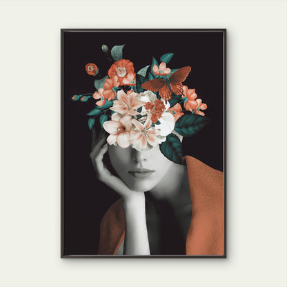 Surreal Flower Face Woman Fashion Home Decor Premium Quality Poster Print Choose Your Sizes - Bella Home Decor