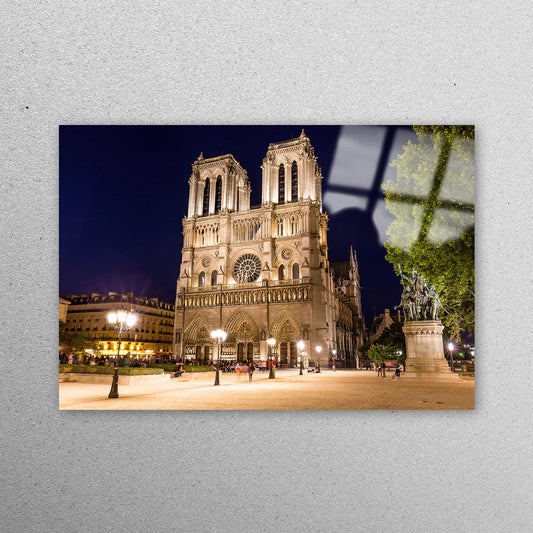 Notre-Dame Cathedral Acrylic Glass Print Tempered Glass Wall Art 100% Made in Australia Ready to Hang