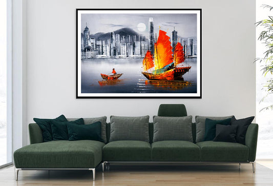 Victoria Harbor, Hong Kong Home Decor Premium Quality Poster Print Choose Your Sizes