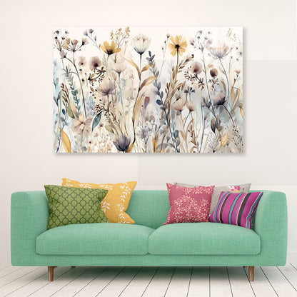 Group of Flowers in a Garden Acrylic Glass Print Tempered Glass Wall Art 100% Made in Australia Ready to Hang