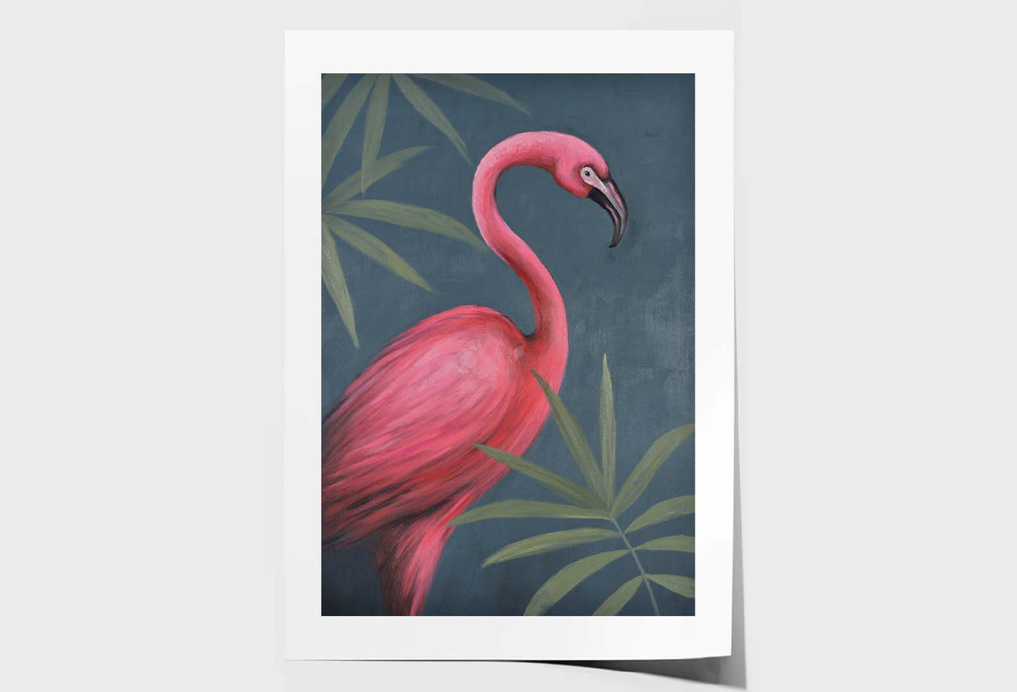 A Flamingo, Animal, Water Plant, Red Wall Art Limited Edition High Quality Print