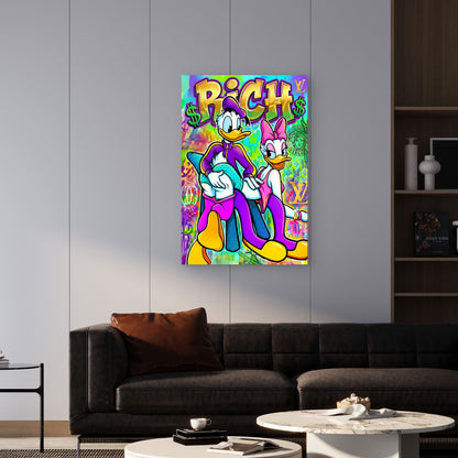 Neon Hustle Hypebeast Wealth 60x90cm Metal Print Ready to Hang