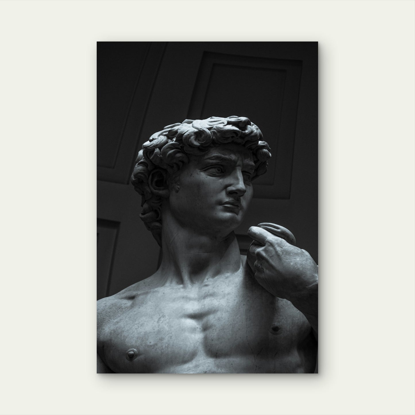 Michelangelo's Renowned Marble Sculpture 60x90cm Metal Print Ready to Hang