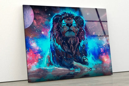 Lion Abstract Design UV Direct Aluminum Print Australian Made Quality