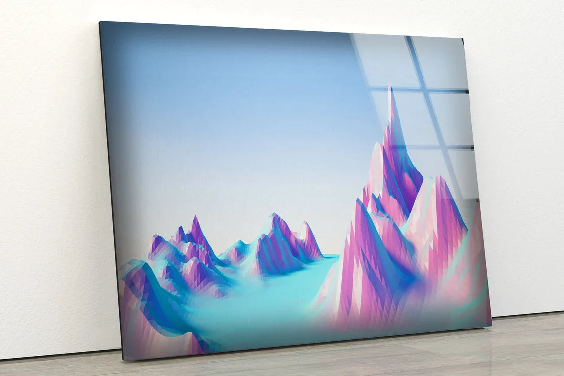 Colorful Mountains UV Direct Aluminum Print Australian Made Quality