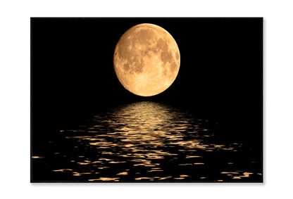 Full Moon Over Cold Night Water Home Decor Premium Quality Poster Print Choose Your Sizes