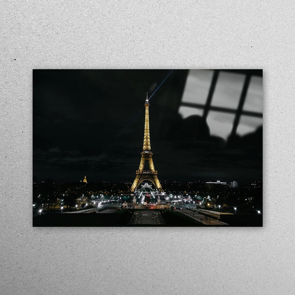 Night View Of Eiffel Tower Acrylic Glass Print Tempered Glass Wall Art 100% Made in Australia Ready to Hang