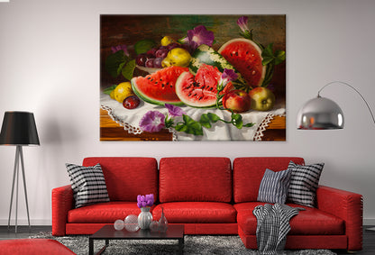 Oil Painting Still Watermelon Wall Art Decor 100% Australian Made